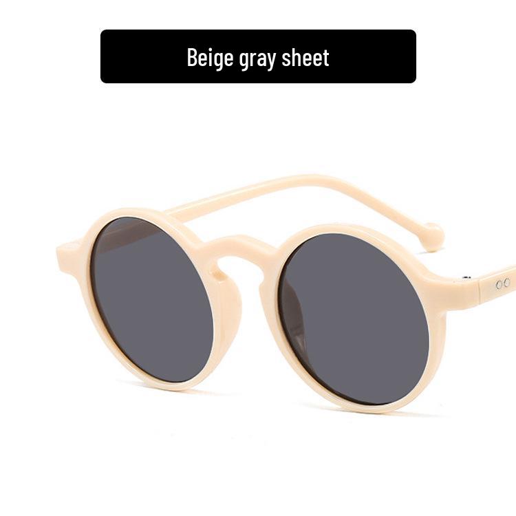 

Солнцезащитные очки 2021 Ретро Круглые с Рисовыми Гвоздиками - Корейский Стиль для Трендовых Мужских Селфи Metal Hinge