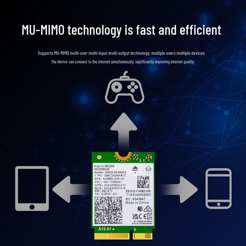 MOGE BE200 Wi-Fi 7 Tri-Band M.2 Laptop Wireless Network Card (CN version)