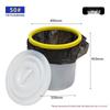 Large Capacity Thick Round Plastic Trash Can for Commercial Kitchens, Catering, Classrooms, Hotels, and Sanitation