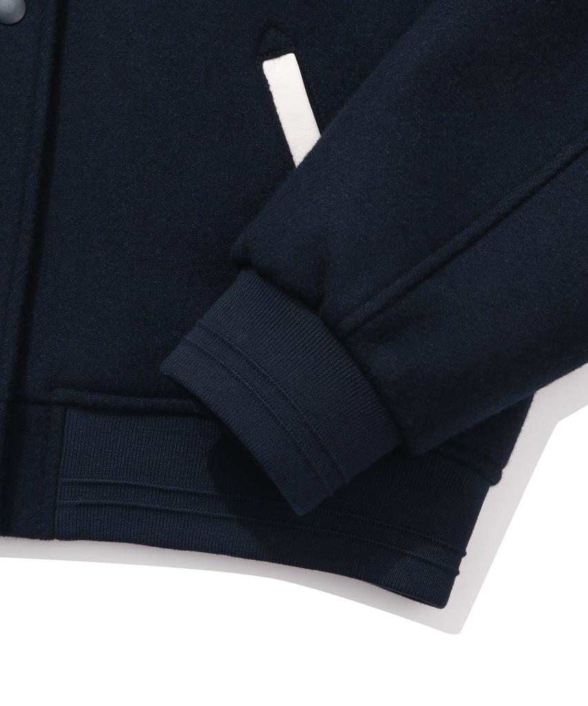 Covernat Woman Wool Varsity Jacket Navy