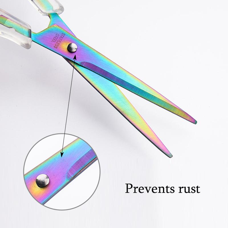 1 Pcs Office Scissors,Transparent Handle Scissors Anti Rust,Handmade Diy Domestic Office Stationery,Paper Cut Pruning ZS-17