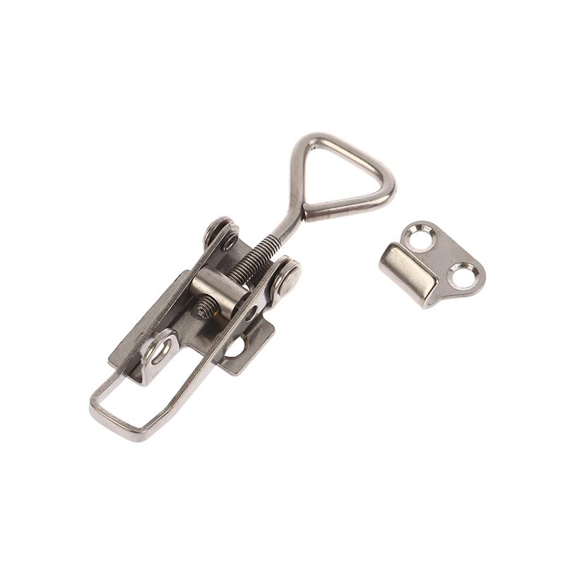 1Pc 304 Stainless Steel Boat Deck Clamp Hasp Lock Heavy Duty Fastener For Marine Locker Strong Anti Rust Construction
