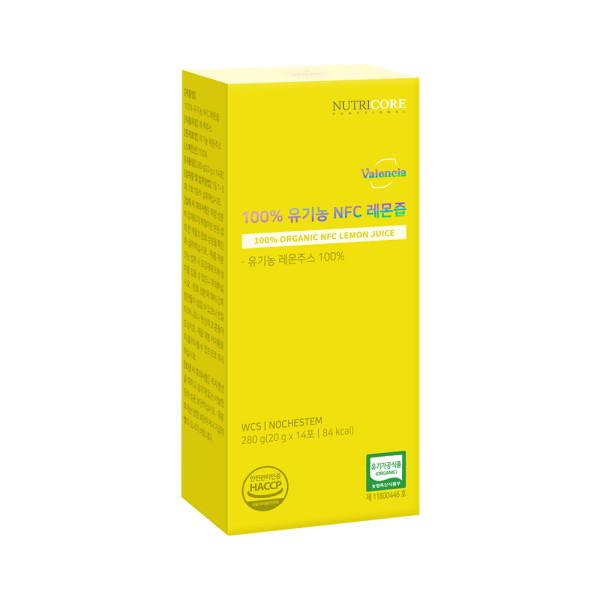 

Nutricore WCS 100% Organic NFC Lemon Juice 280g 1 box (20 g x 14 packets) 1 BOX