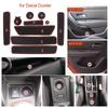 Smabee Anti-Slip Gate Slot Mat for Dacia Duster 2018 - 2024 Non-Slip Door Groove Pad Interior Accessories Car Cup Holder Coaster