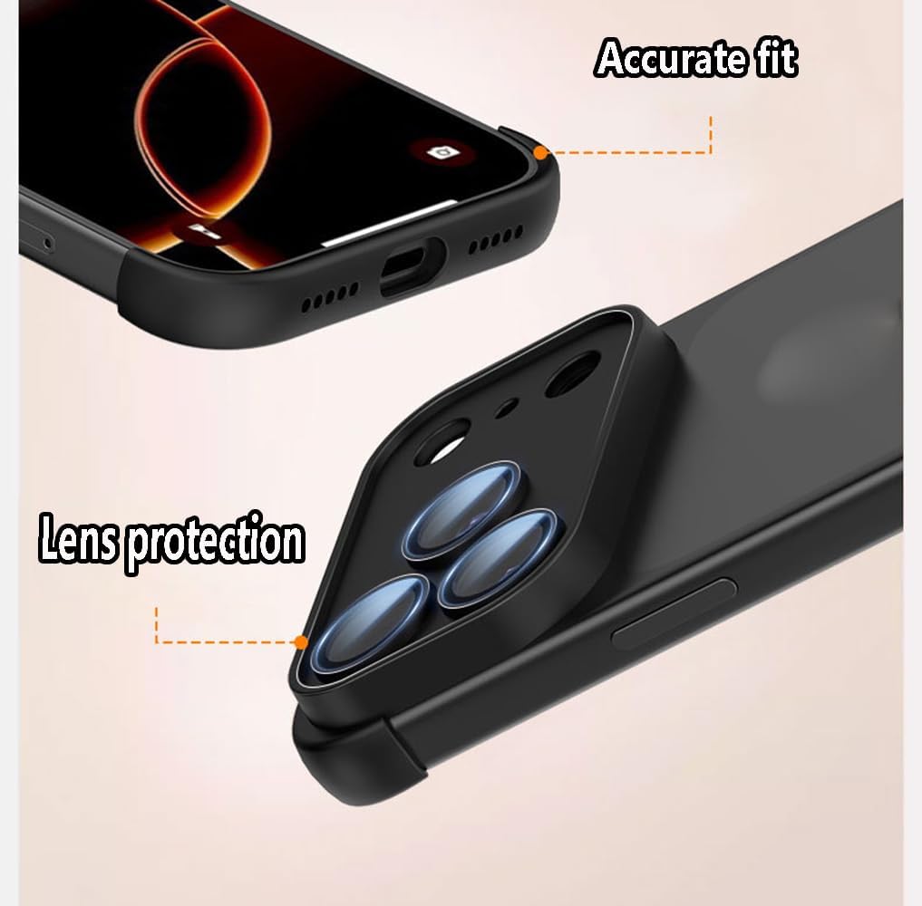 Bumper in Silicone Senza Bordi con Protezione Lente Custodia per IPhone 17 Air 14 13 12 15 16 Pro Max Plus 17Pro 16Pro Copertura Angoli IPones