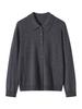 Yangzi 100% Wool Cardigan - POLO Collar Spring & Autumn Fashionable, Age-Reducing Knit