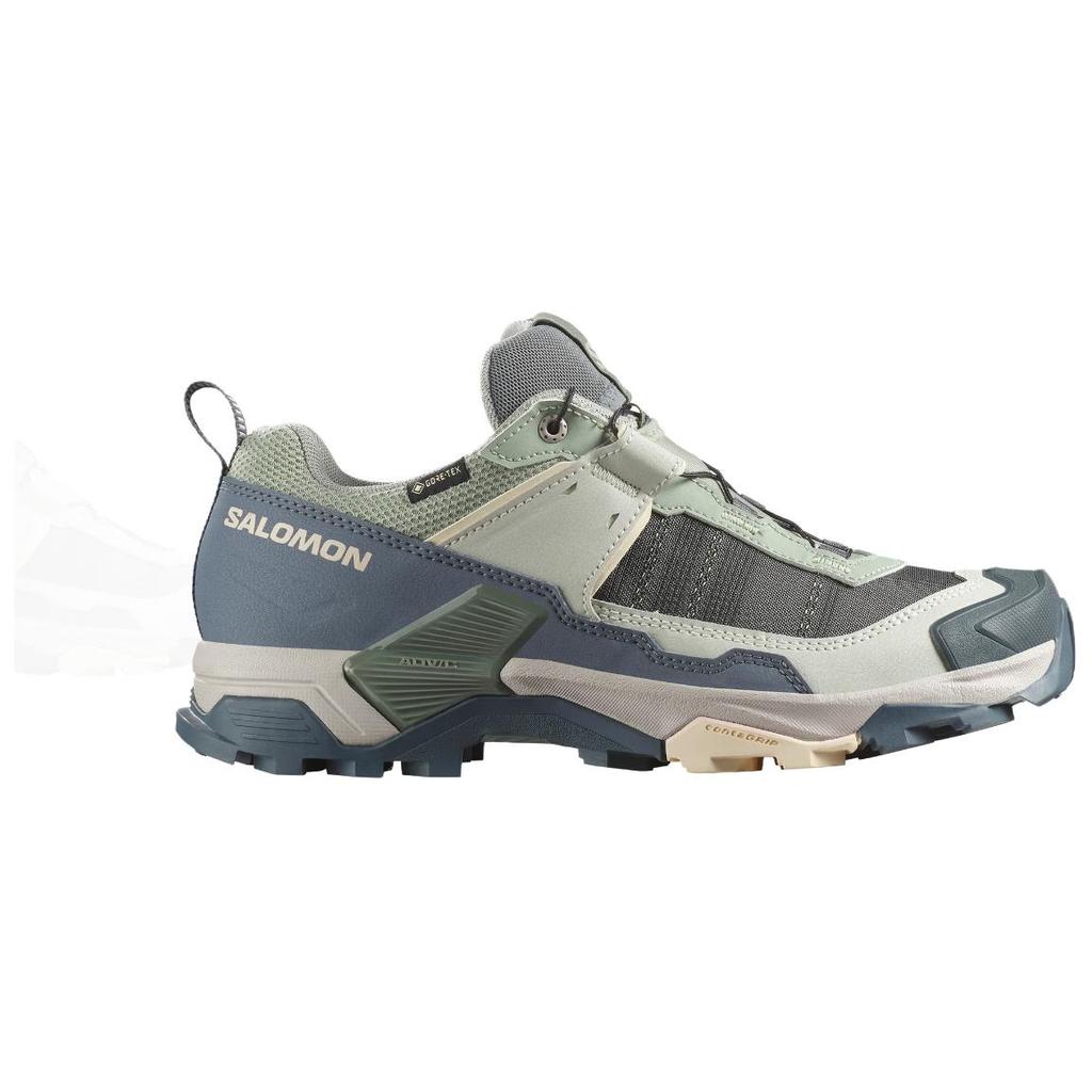 SALOMON X Ultra 5 Gtx Stylish Comfortable Slip Resistant Durable Support Low Top Hiking Shoes Women Hiking Shoes Seaweed-Green 477263