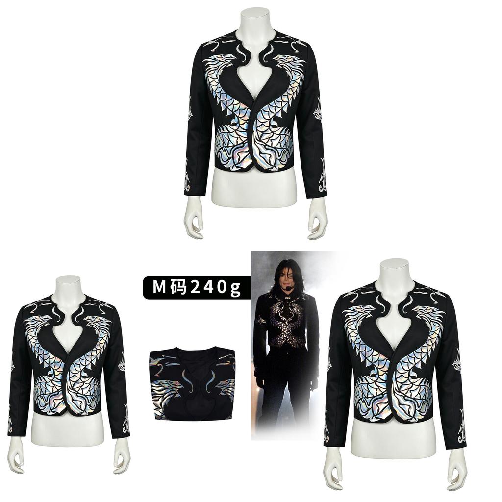 Michael Jackson Cosplay Costume With Polyester Fabric For Stage Performances