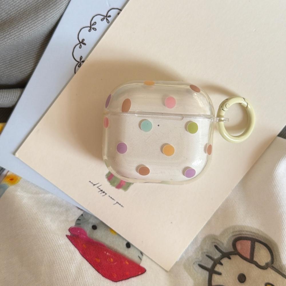 Clear and Playful Color Cute Polka Dots for AirPods Protective Case Pro Protective Case AirPods3 Earphone Case