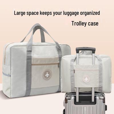 Women's Large Capacity Foldable Travel Tote: Handheld, Short-Distance, Student or Maternity Use, Trolley Compatible.