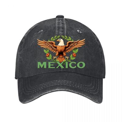 Mexico Eagle Embroidered Vintage Cotton Baseball Cap Washed Baseball Cap