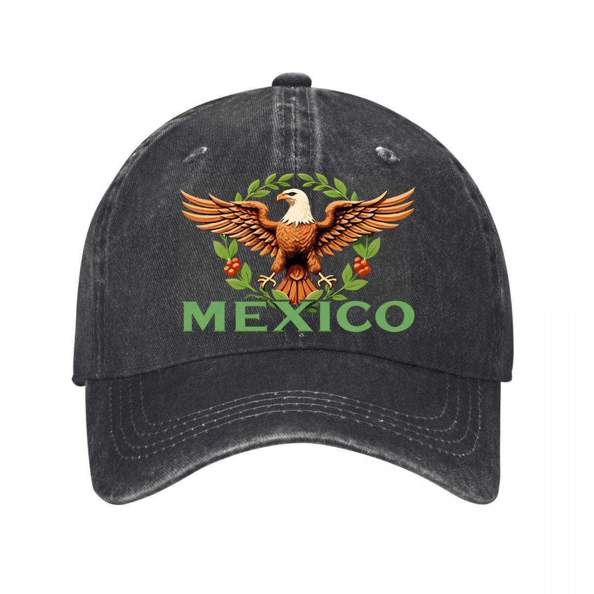 Mexico Eagle Embroidered Vintage Cotton Baseball Cap Washed Baseball Cap Adjustable