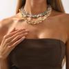Elegant Pearl Beaded Necklace, French High-end Alloy Temperament Cold Wind Neck Chain