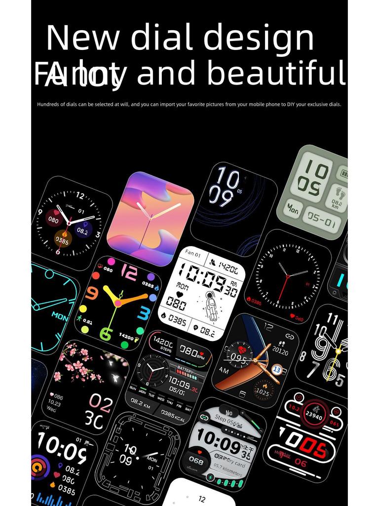 F57L Smartwatch: 1.91'' HD Screen, Heart Rate & Blood Oxygen Monitor, Sports Bracelet