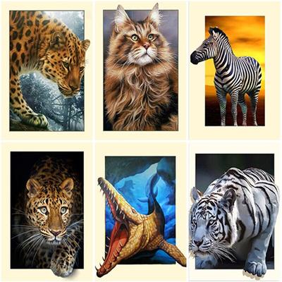 5D DIY Diamond Painting Animal Tiger Rhinestones Mosaic Diamond Embroidery Cross Stitch Full Square/Round Drill Home Decor Gift