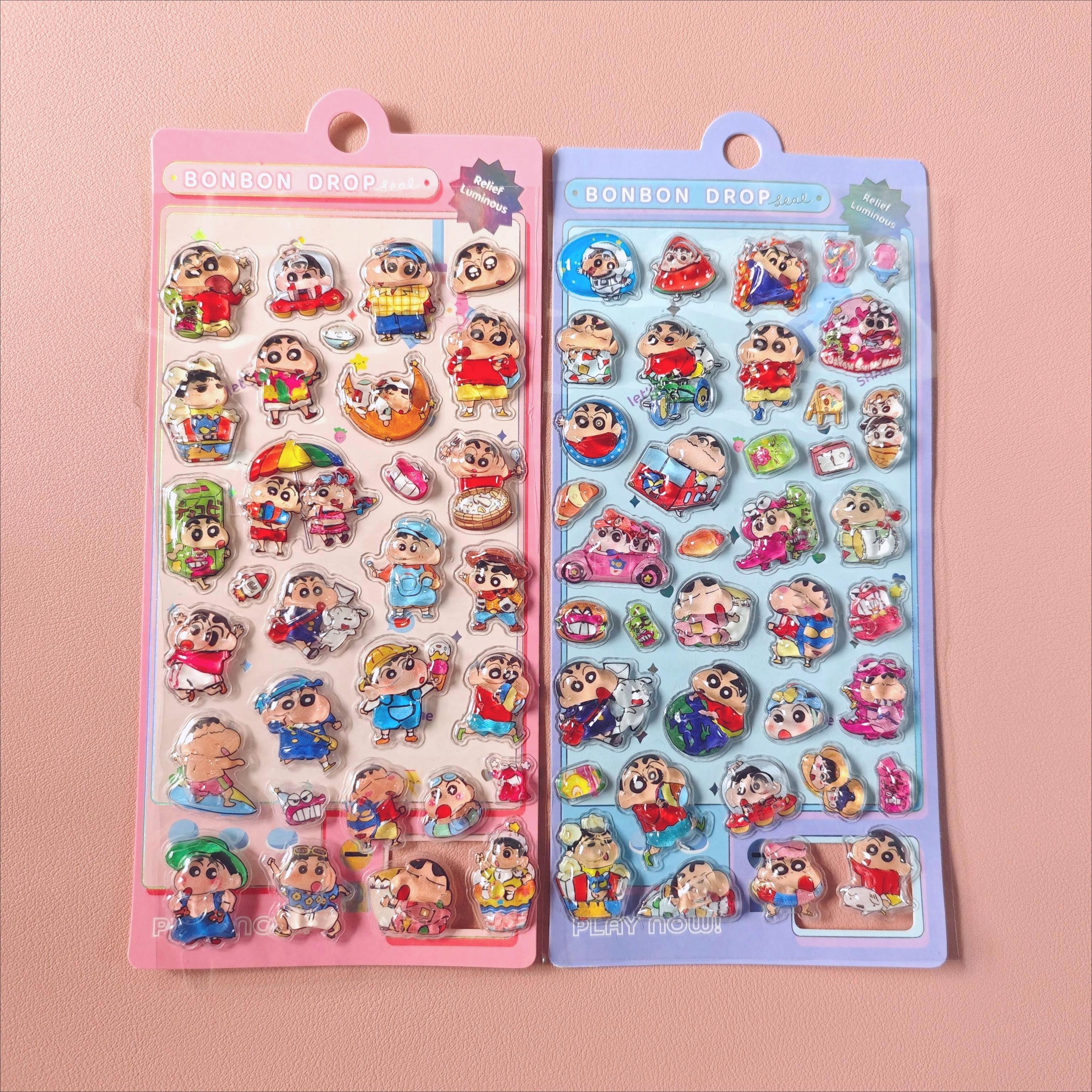 

2026Kawaii Crayon Shin Chan Animation Design 3D PET Relief Water Decal Adorable DIY Mobile Phone Case Decoration Decal (As shown-13925)-