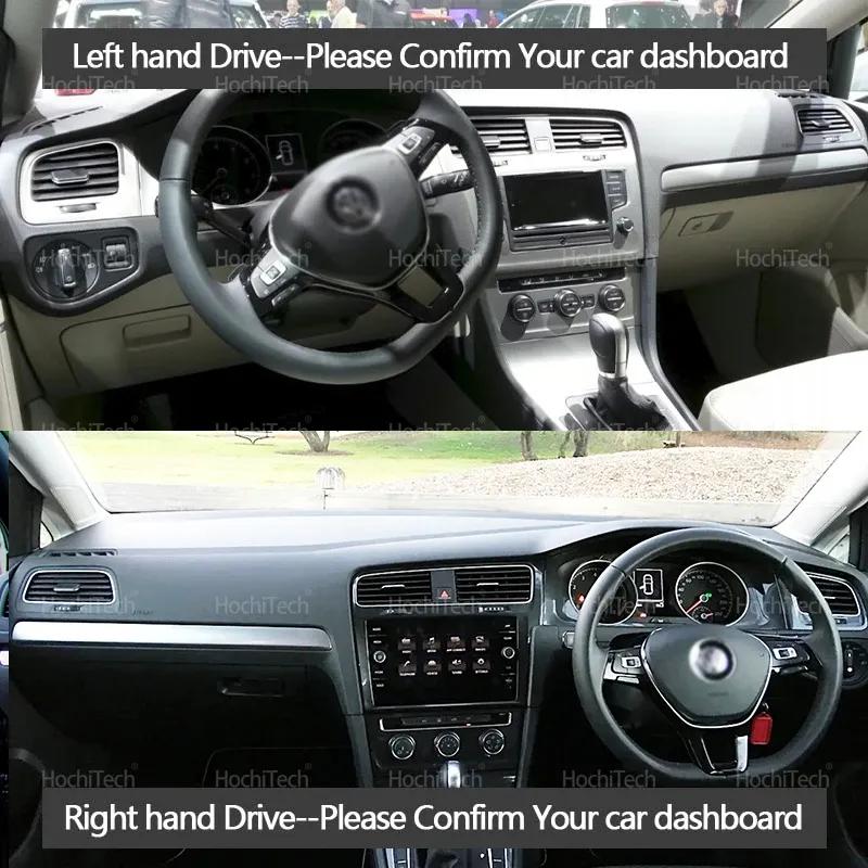 For Volkswagen VW Golf 7 MK7 2013- Dashboard Cover Pad Car Liner Anti-UV Mat Sunshade Dashmat Carpet Dash Accessories