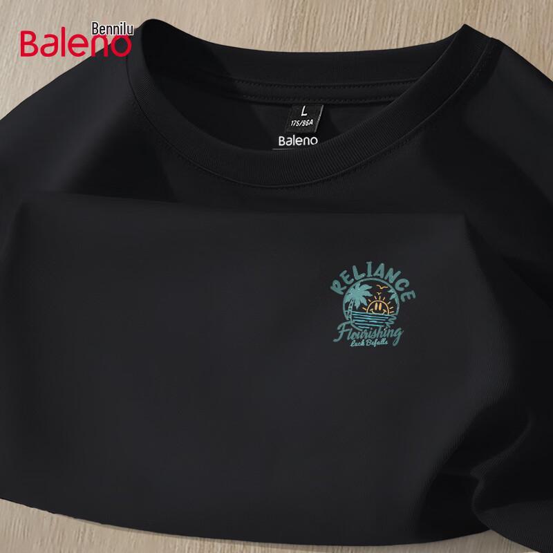 Baleno Men's 2025 Autumn Loose Fit Long Sleeve Pure Cotton T-Shirt