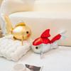 Lucky Koi Goldfish Shaped Plush Toy Soft PU Leather Cartoon Fish Doll Home Decor  Kids Birthday Gift Animal Cushion Throw Pillow