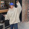 Autumn Winter Velvet Hooded Oversized Hoodie Women Loose Top Letter Print for Student Ladies