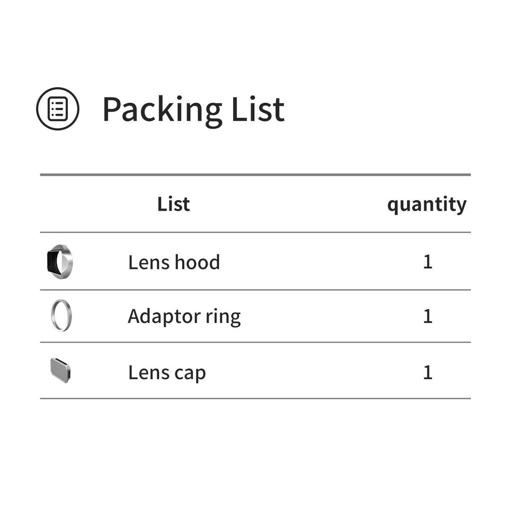 YC Onion Lens Hood Shade for Fujifilm X100V, Genuine FUJIFILM CHINA Accessory, Aluminum with 23mm Alloy Adapter Ring (Silver)