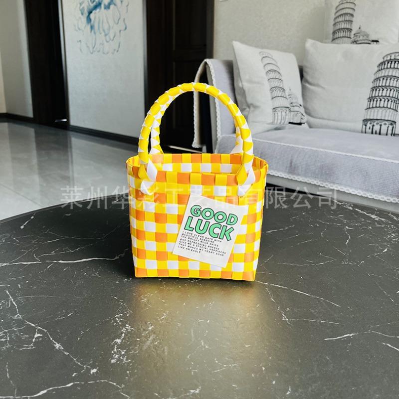 Basket Children's Basket Photo Beach Bag Color Woven Basket Women's Handbag Small Bag
