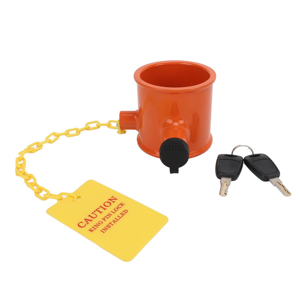 5th Wheel Lock Metal Versatile Warning Tag Enhanced Safety Anti Theft Trailer Wheel Pin Hitch Lock with 2 Keys for RV