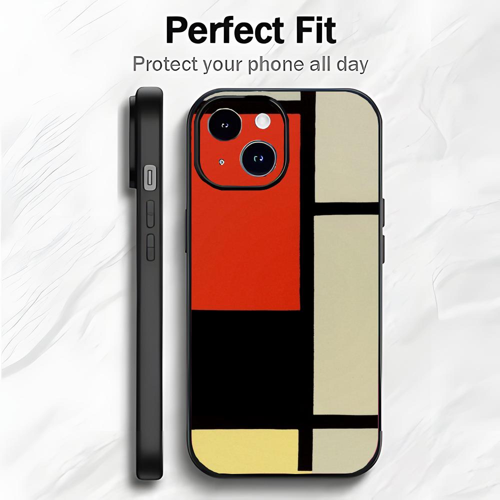 Abstract Iconic Art P-Piet Mondrian Phone Case Phone Case Soft Packaging Lightweight For iPhone17 16 15 14 13ProMax