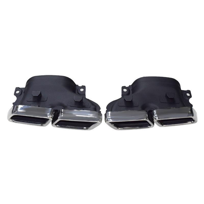 Mercedes-Benz C-Class W205 Quad Black Square Carbon Fiber Exhaust Tip