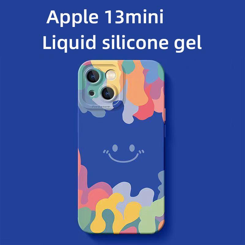 Kolorowa uśmiechnięta twarz odpowiednia dla Apple 15/14/13 minimalistyczne etui na iPhone 12pro odporne na upadki 7/8P