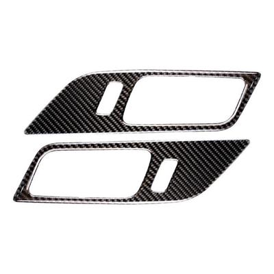 2Pcs Carbon Fiber Car Interior Door Handle Frame Sticker Fit For Ford Mustang
