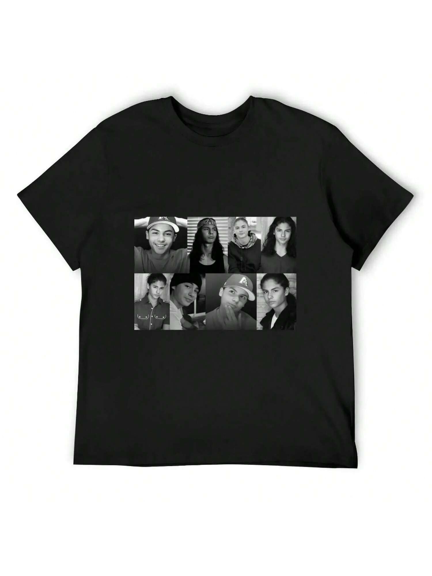 

Miguel Cazarez Mora Black And White Collage T-Shirt Summer 2025 Graphic T Shirts Cute Clothes T Shirts Men XXXXXL