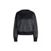 Pull-over de sport texturé en velours côtelé pour femme, hauts noirs H31102