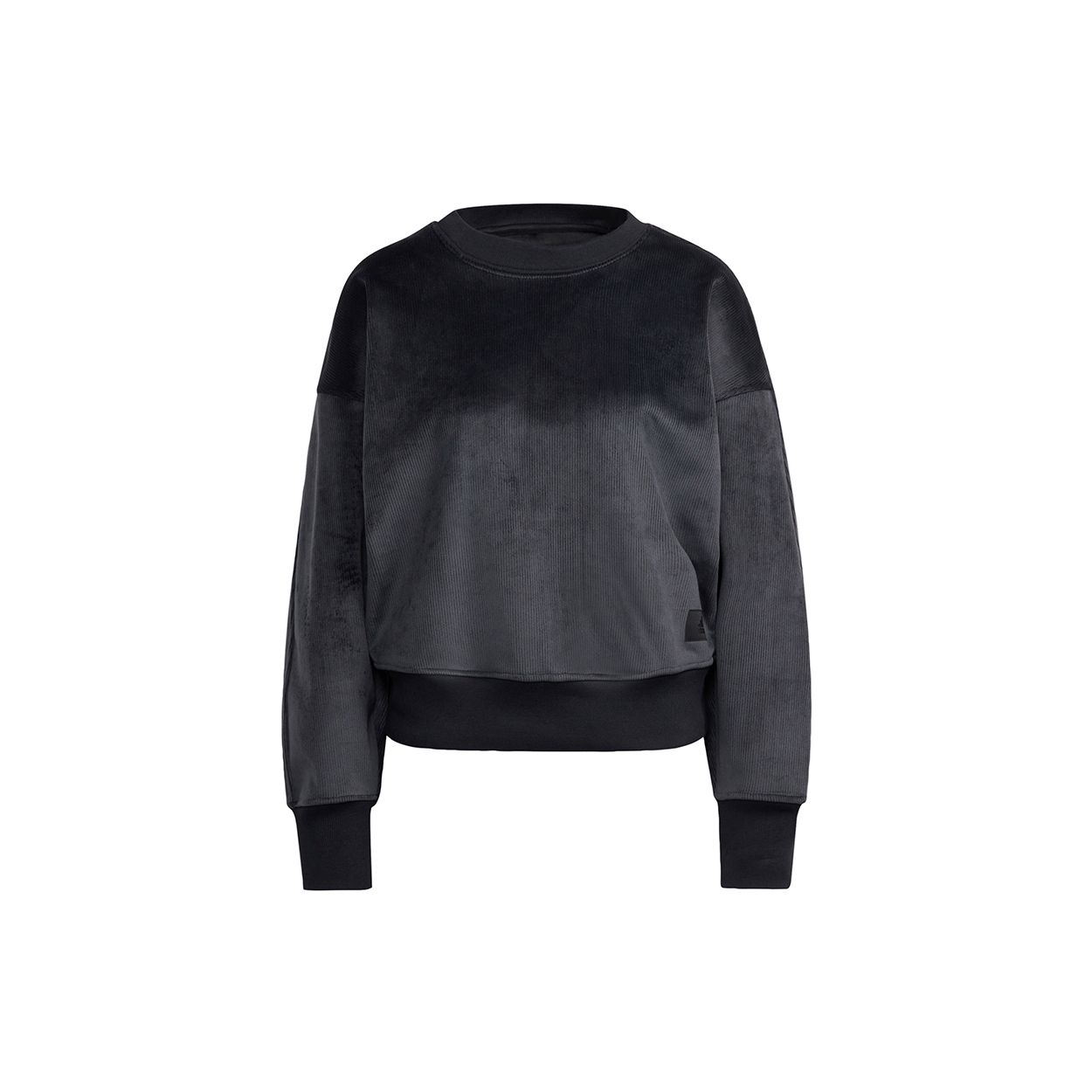 Adidas W Fi Pr Cord Cr Corduroy Pullover Sweatshirt Women Black H31102 M