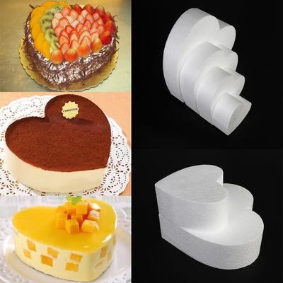 Model dortu ve tvaru srdce z pěny Polystyren Styrofoam Cvičný model Dummy Sugarcraft Párty DIY Svatba Dekorace Květinová dekorace