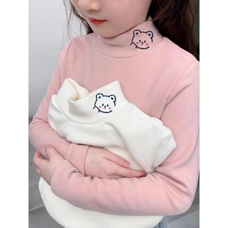 Girls Winter Thermal Base Layer Shirt Kids Stylish Half Turtleneck Long Sleeve Tee Baby Warm Inner Top