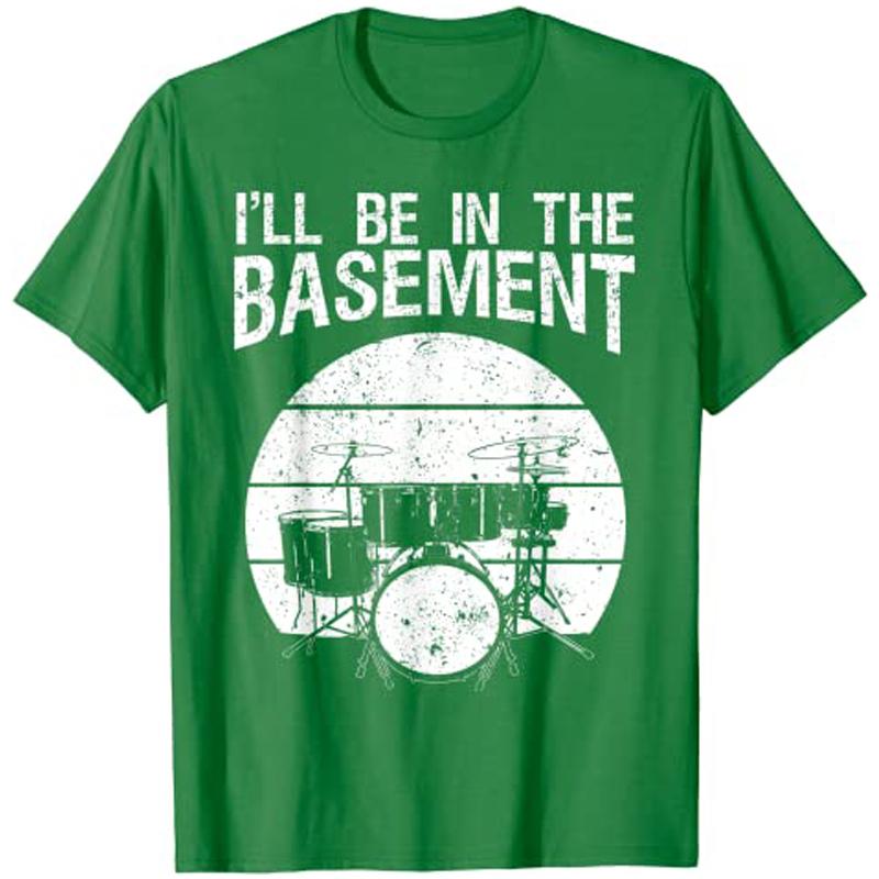 Funny Drummer Art for Unisex Women Drum Set Drumming Lovers TShirt Y2k Music Lover Graphic Unisex Clothing Novelty Tee Gift Cotton