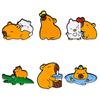 Strong Adsorption Metal Capybara Fridge Magnet, Creative Cute Cartoon Animal Magnetic Sticker, Decorative Magnet for Home Kitchen Refrigerator