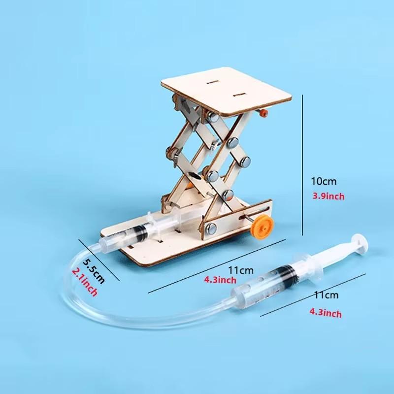 Hydraulische Hebebühnenkran Modell Bau Kinder DIY Puzzle Wissenschaftliches Experiment Spielzeug Erfindungen STEAM Lehrmittel