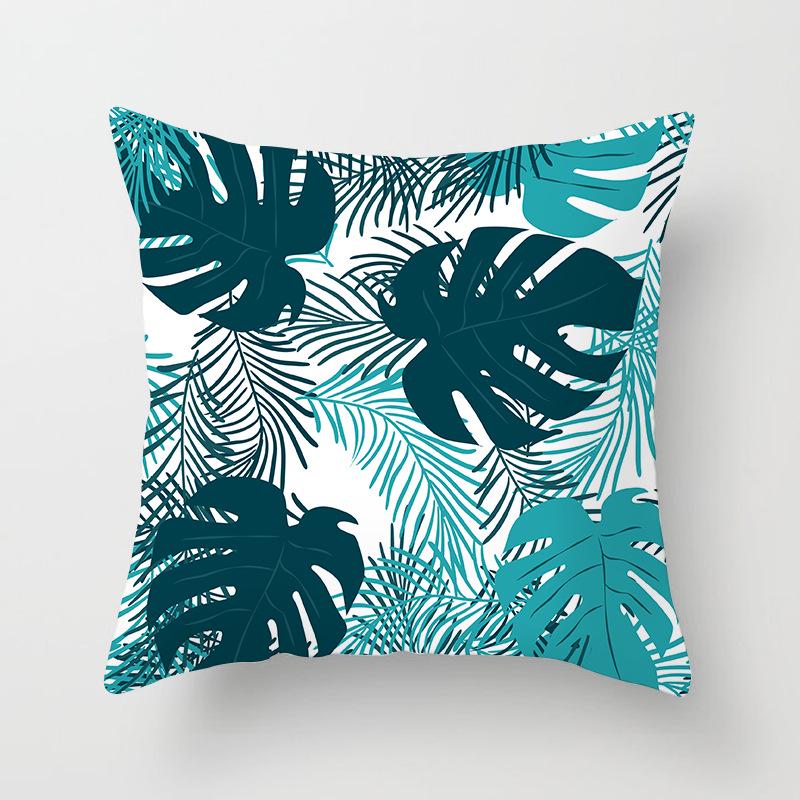 Ins Plant Flower Peach Skin Fleece Pillow Cover Sofa Car Pillow Cushion Cover Lunch Home Furnishing