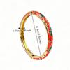 Enamel Vintage Cloisonne Bangle Traditional Women's Hand Bracelet Vintage Flower Bangle  Girls