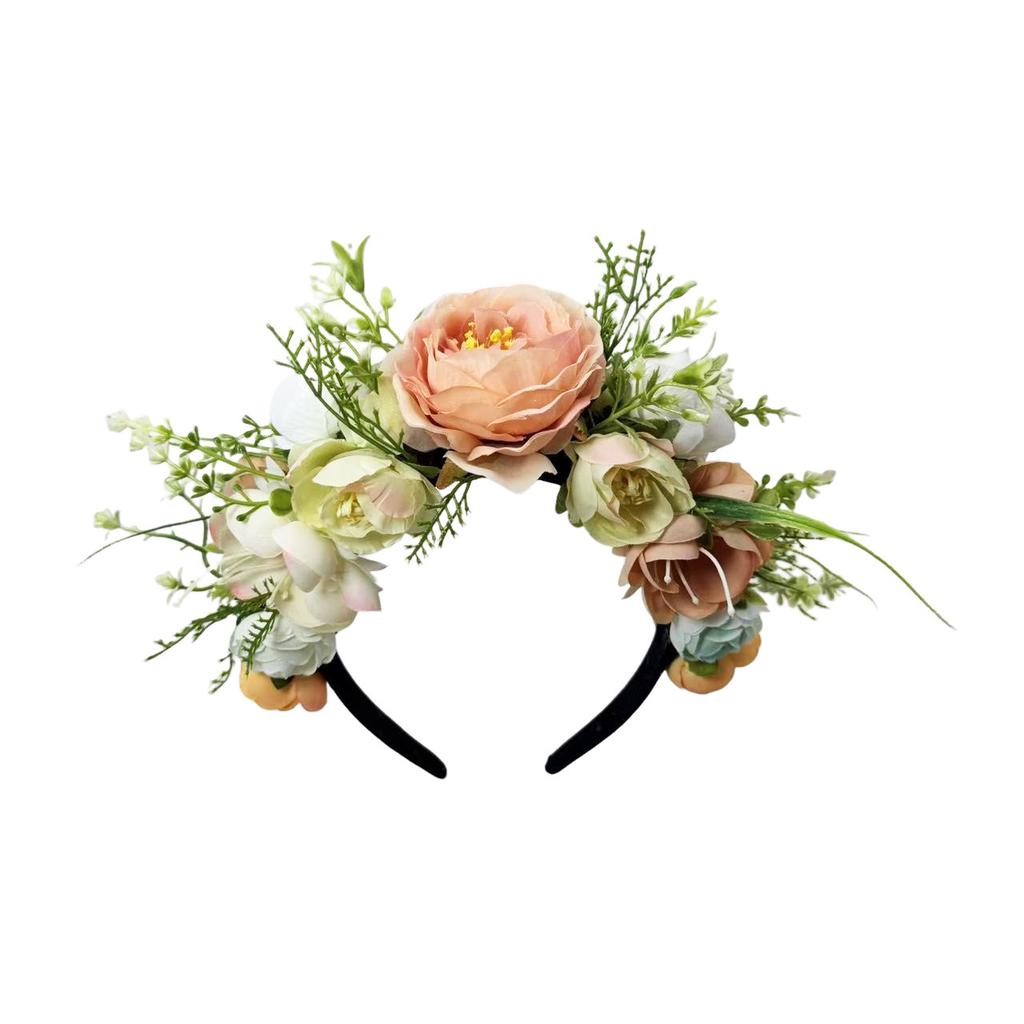New creative simulation flower headband super fairy wedding party flower head buckle bride vacation photo headgear women