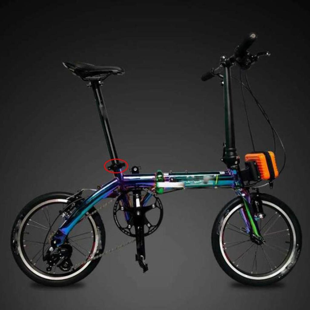 Folding Bikes Seat Tube Clamps Seatpost Clips for Bromptom S, Foldable Bikes Accessories, Dia. 9mm