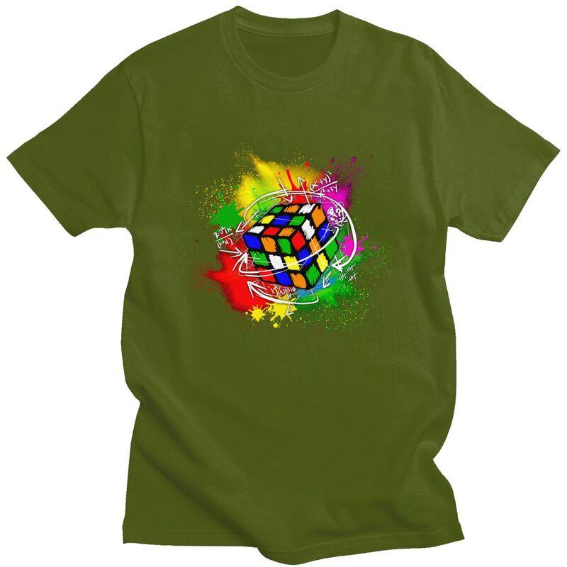 Custom Cool Vintage Rubix Rubiks Cube Math Lover T Shirt Men 100 Cotton Tshirt Casual Tees Streetwear Tshirt