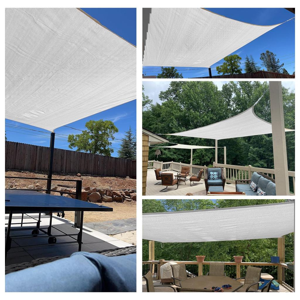 Chen Yang Xiaoten Waterproof Rain Blackout Netting for Outdoor and Privacy 401D Polyester Easy Includes Metal Buckles On All Four Corners Sunshade,