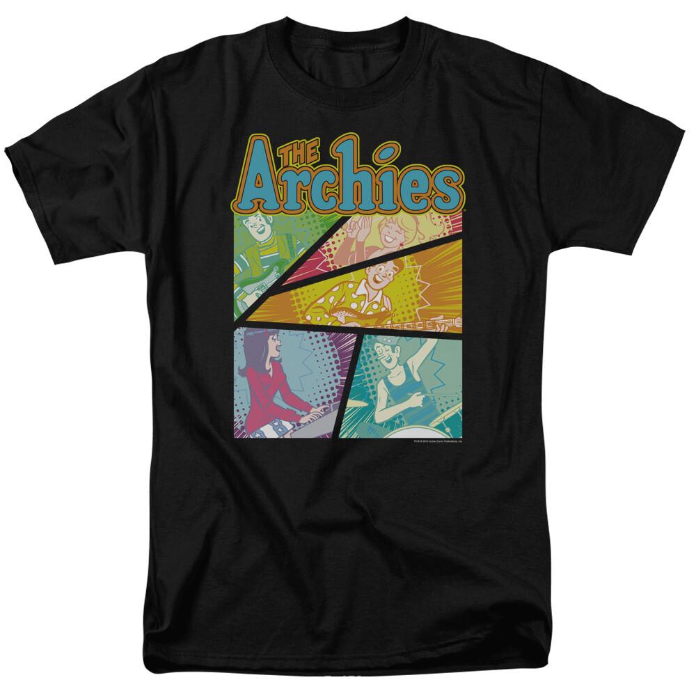 26 Archie Comics The Archies Colored T Shirt Licensed Comic Book Tee Black Unisex T-Shirt M