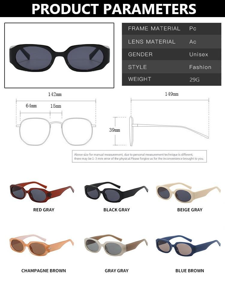 Summer Vintage Rectangle Sunglasses Women Retro Fashion Round Corner Small Square Frame Unisex Youth Trendy Punk Sun Glasses Men