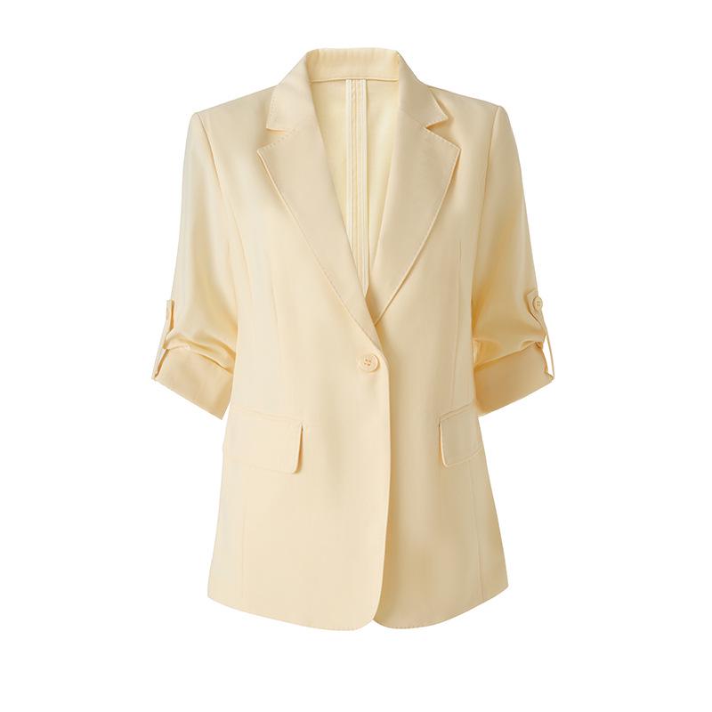 Women's Five-Sleeve Loose Linen Blazer for Summer 2026 - New Casual Style
