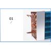 3*8*500MM evaporator freezer refrigerator freezer refrigerated display cabinet freezer copper tube fin air-cooled condenser