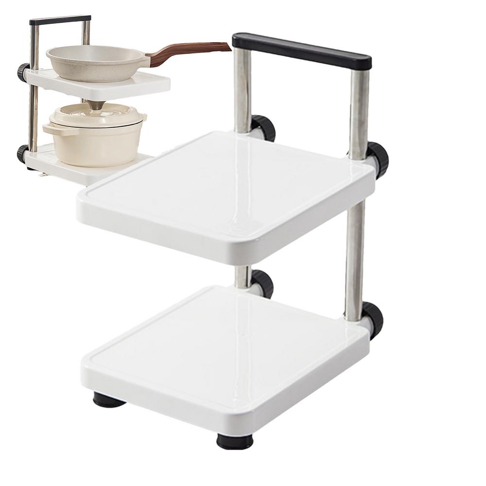 Racks For Kitchen Storage Multifunctional Floor Storage Rack For Kitchen Adjustable Height Display Shelf Non-Slip Storage Rack